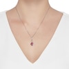 Thumbnail Image 3 of Diamond Necklace Lab-Created Ruby Sterling Silver/10K Gold