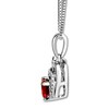 Thumbnail Image 1 of Lab-Created Ruby Heart Necklace Sterling Silver