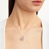Thumbnail Image 2 of Heartbeat Necklace Lab-Created Sapphires Sterling Silver