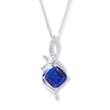 Thumbnail Image 1 of Lab-Created Sapphires Sterling Silver Necklace