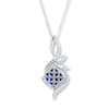 Thumbnail Image 2 of Lab-Created Sapphires Sterling Silver Necklace