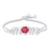 Thumbnail Image 0 of Mom Bolo Bracelet Lab-Created Ruby Sterling Silver