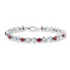 Thumbnail Image 1 of Infinity Bracelet Lab-Created Rubies Sterling Silver