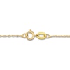 Thumbnail Image 4 of Lab-Created Emerald Diamond Accents 10K Yellow Gold Necklace