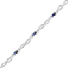 Thumbnail Image 0 of Lab-Created Sapphire Bracelet with Diamonds Sterling Silver