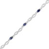 Thumbnail Image 1 of Lab-Created Sapphire Bracelet with Diamonds Sterling Silver