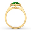 Thumbnail Image 1 of Lab-Created Emerald Ring 10K Yellow Gold