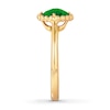Thumbnail Image 3 of Lab-Created Emerald Ring 10K Yellow Gold