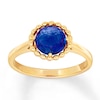 Lab-Created Sapphire Ring 10K Yellow Gold