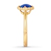 Thumbnail Image 3 of Lab-Created Sapphire Ring 10K Yellow Gold