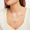 Thumbnail Image 2 of Heart Necklace Lab-Created Pink Sapphire Sterling Silver