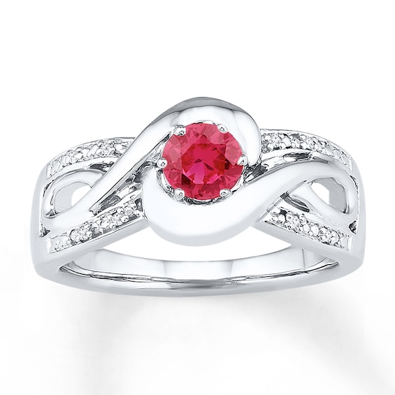 Details about  / 2.87 Ct Round Ruby Engagement Valentine Ring 925 Silver 14K White Gold Finish