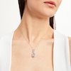 Thumbnail Image 2 of Infinity Necklace Lab-Created White Sapphires Sterling Silver