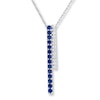 Thumbnail Image 0 of Bar Necklace Lab-Created Sapphires Sterling Silver