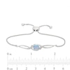 Thumbnail Image 2 of Lab-Created Blue Opal Bolo Bracelet Sterling Silver