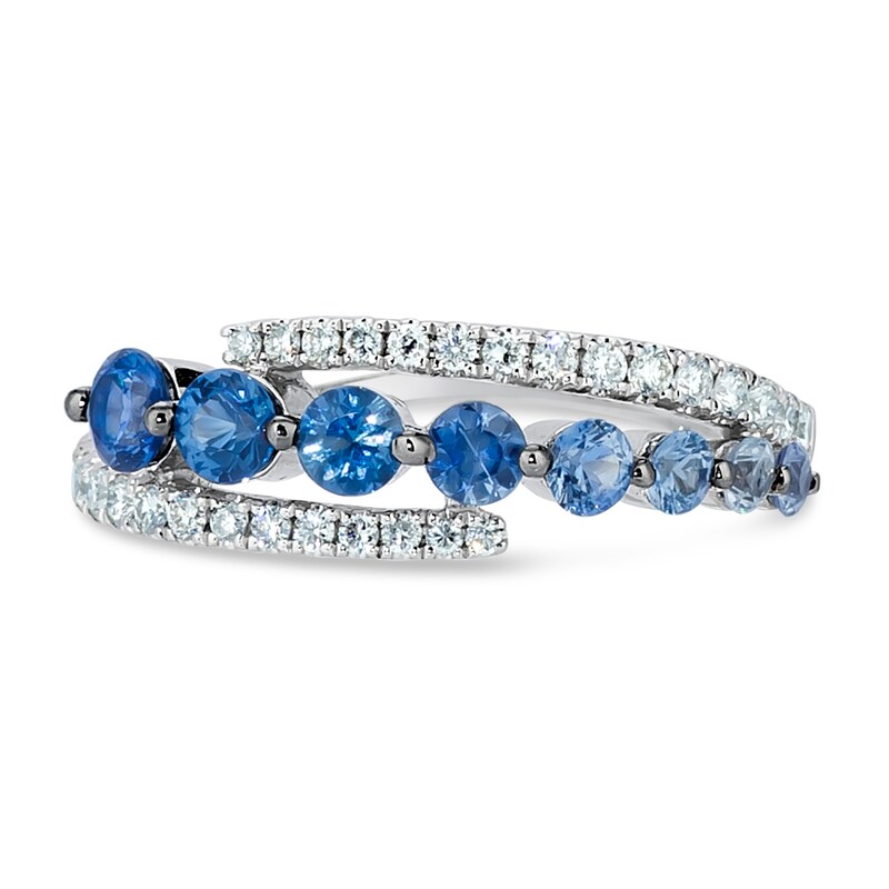 Le Vian Sapphire Ring 1/4 ct tw Diamonds 14K Vanilla Gold