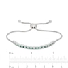 Thumbnail Image 1 of Lab-Created Emerald Bolo Bracelet Sterling Silver