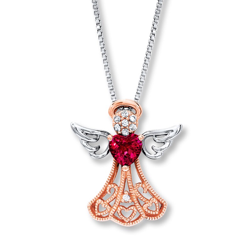 Angel Necklace Lab Created Ruby Sterling Silver 10k Rose Gold Womens Necklaces Kay - Vs Diamond Angel Pendant Angel Necklace Lab Created Ruby Sterling Silver 10k Rose Gold Womens Necklaces Kay - Vs Diamond Angel Pendant