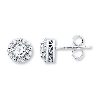 Lab-Created White Sapphire Earrings Sterling Silver | Kay