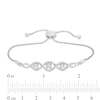 Thumbnail Image 2 of Lab-Created White Sapphire Bolo Bracelet Sterling Silver 9.5