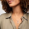 Thumbnail Image 3 of Dog Necklace Lab-Created Sapphire Sterling Silver/10K Rose Gold