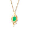 Lab-Created Emerald Necklace 10K Yellow Gold