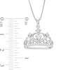 Thumbnail Image 2 of Crown Necklace Lab-Created White Sapphires Sterling Silver