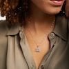 Thumbnail Image 3 of Crown Necklace Lab-Created White Sapphires Sterling Silver