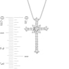 Thumbnail Image 2 of Cross Necklace Lab-Created White Sapphires Sterling Silver
