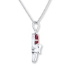 Thumbnail Image 2 of Elephant Necklace Lab-Created Ruby Sterling Silver