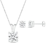Thumbnail Image 1 of Boxed Set Lab-Created Sapphires 10K White Gold