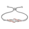 Thumbnail Image 1 of Lab-Created Sapphire Bolo Bracelet Sterling Silver/10K Gold