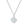 Thumbnail Image 1 of Lab-Created Opal Necklace Lab-Created Sapphires Sterling Silver