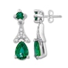 Thumbnail Image 0 of Lab-Created Emerald Earrings Sterling Silver