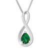 Thumbnail Image 0 of Lab-Created Emerald Necklace Sterling Silver