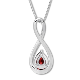 Lab-Created Ruby Necklace Sterling Silver | Kay
