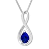 Thumbnail Image 1 of Lab-Created Sapphire Necklace Sterling Silver