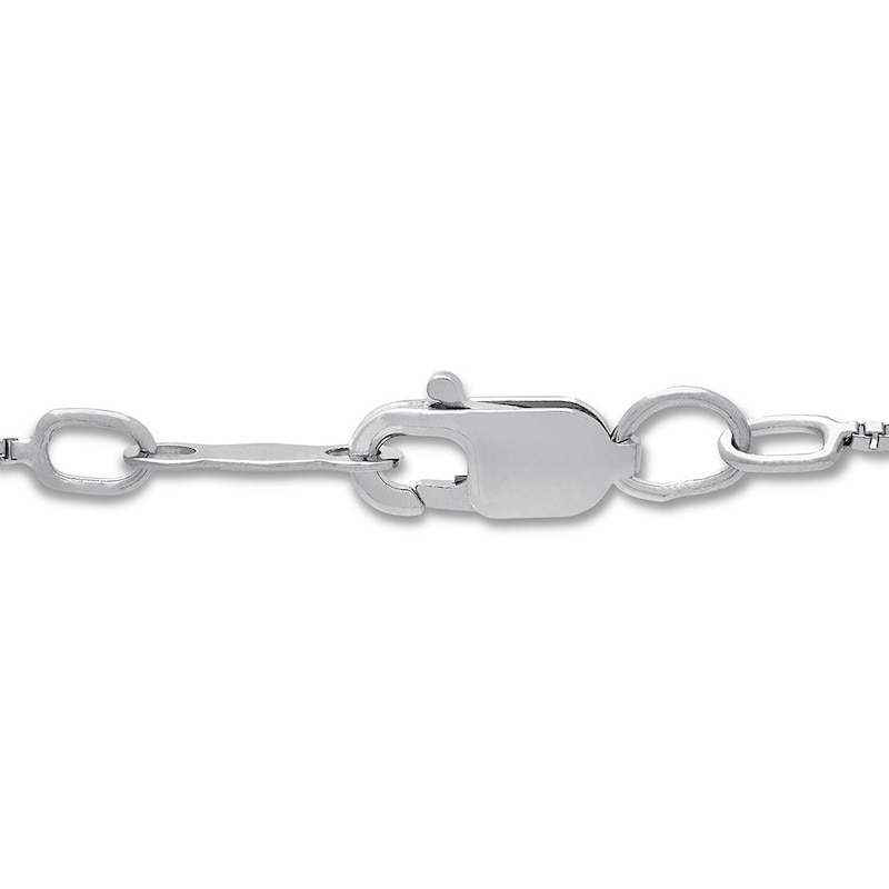 Main Image 3 of Lab-Created Sapphire Necklace Sterling Silver
