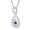 Thumbnail Image 4 of Lab-Created Sapphire Necklace Sterling Silver