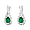 Thumbnail Image 2 of Lab-Created Emerald Earrings Sterling Silver