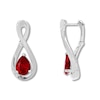 Thumbnail Image 0 of Lab-Created Ruby Earrings Sterling Silver