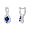 Thumbnail Image 0 of Lab-Created Sapphire Earrings Sterling Silver