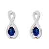 Lab-Created Sapphire Earrings Sterling Silver