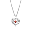 Thumbnail Image 1 of Convertible Heart Necklace Lab-Created Ruby Sterling Silver
