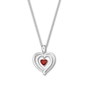 Thumbnail Image 2 of Convertible Heart Necklace Lab-Created Ruby Sterling Silver