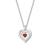 Thumbnail Image 1 of Convertible Heart Necklace Lab-Created Ruby Sterling Silver