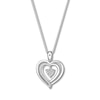 Thumbnail Image 4 of Convertible Heart Necklace Lab-Created Ruby Sterling Silver