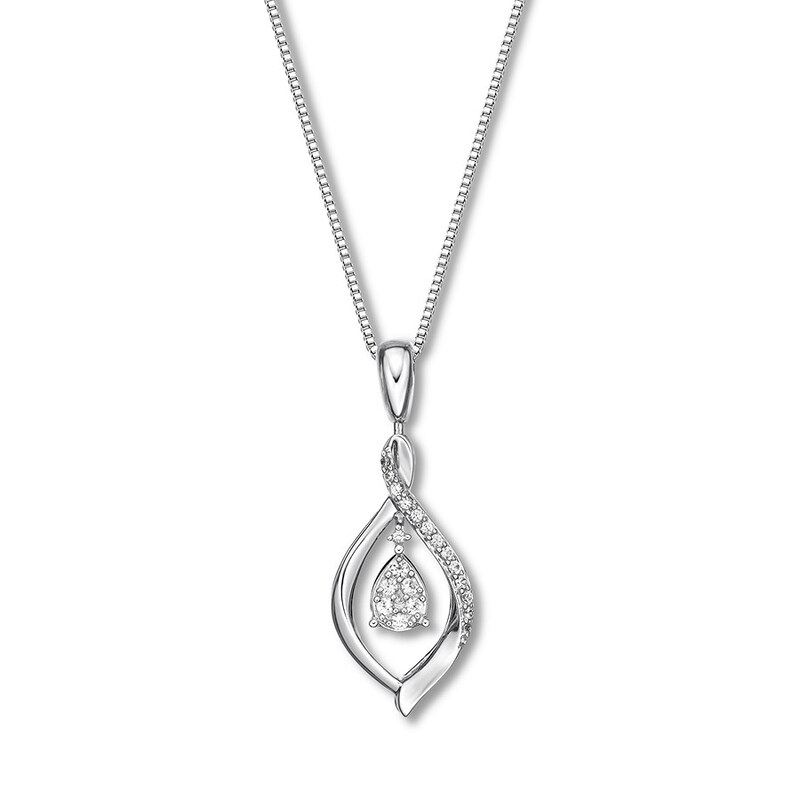 Main Image 4 of Convertible Lab-Created Emerald Necklace Sterling Silver