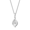 Thumbnail Image 3 of Convertible Lab-Created Sapphire Necklace Sterling Silver