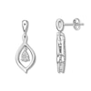 Thumbnail Image 3 of Convertible Lab-Created Sapphire Earrings Sterling Silver
